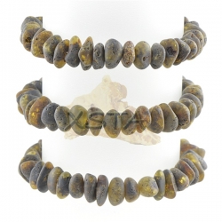 Green raw amber bracelet Adults